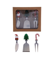 Creative Co-op Holiday Icon Glass Cheese Knives