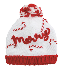 Mud Pie MERRY CHRISTMAS YARN HAT