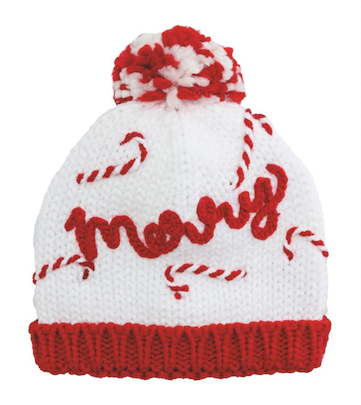 Mud Pie MERRY CHRISTMAS YARN HAT