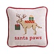 Mud Pie SANTA XMAS NEEDLE POINT PILLOW