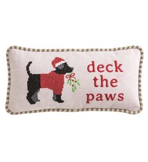Mud Pie DECK XMAS NEEDLE POINT PILLOW