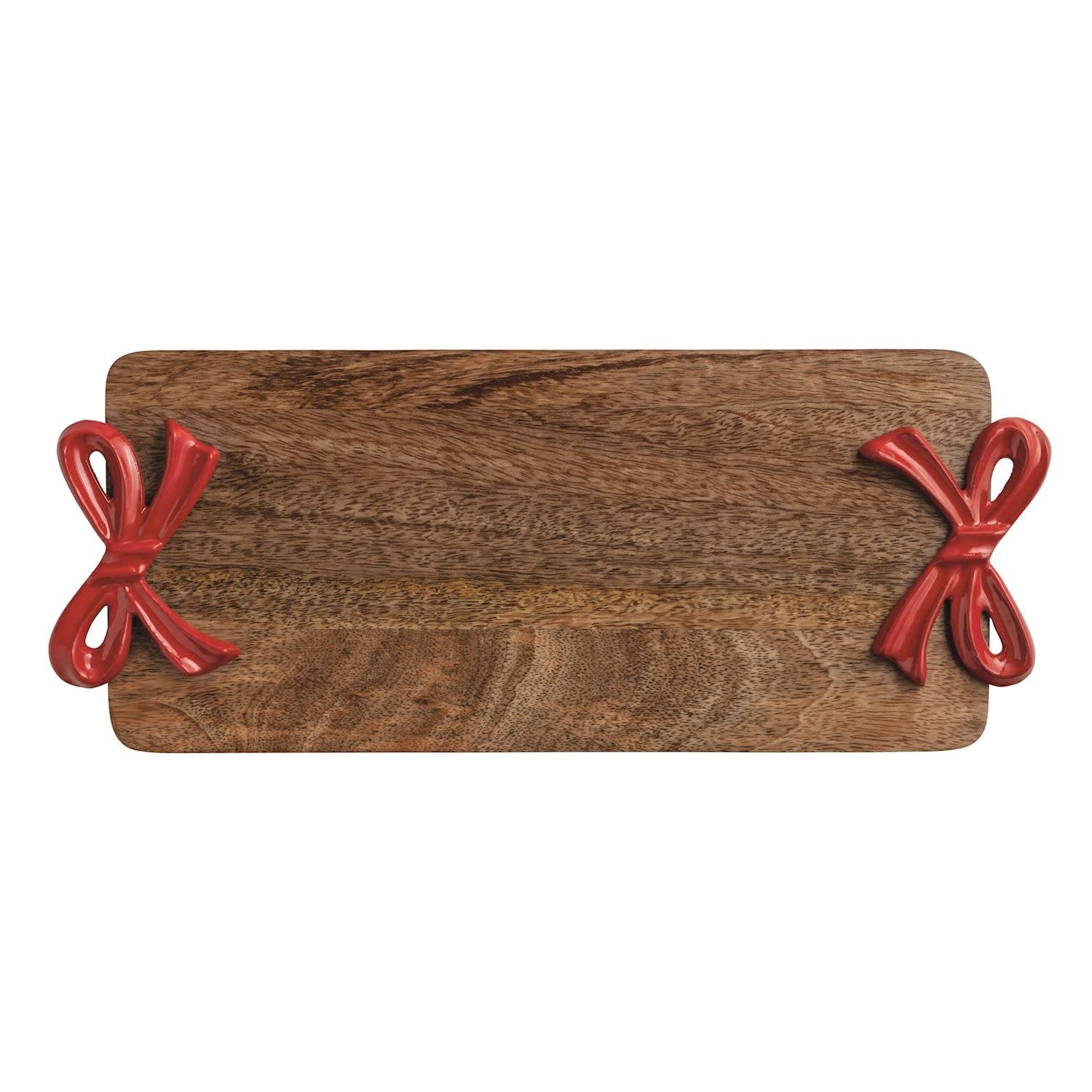 Mud Pie RED BOW HANDLE WOOD BOARD