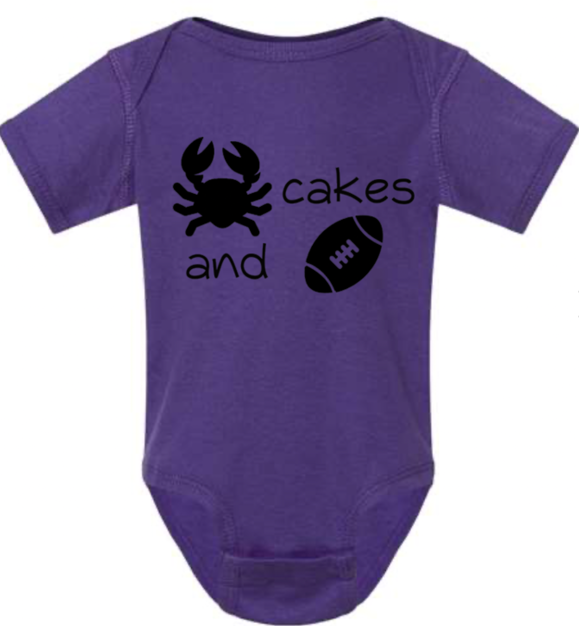 Paper Cow Clothing Crab Cakes & Football Baby Bodysuit