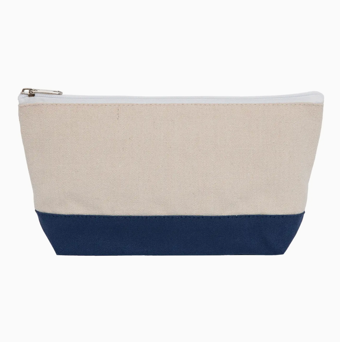 Ever Ellis Canvas Colorblock Cosmetic Bag - Blue