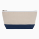 Ever Ellis Canvas Colorblock Cosmetic Bag - Blue