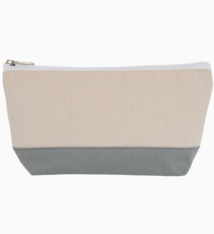 Ever Ellis Canvas Colorblock Cosmetic Bag - Gray