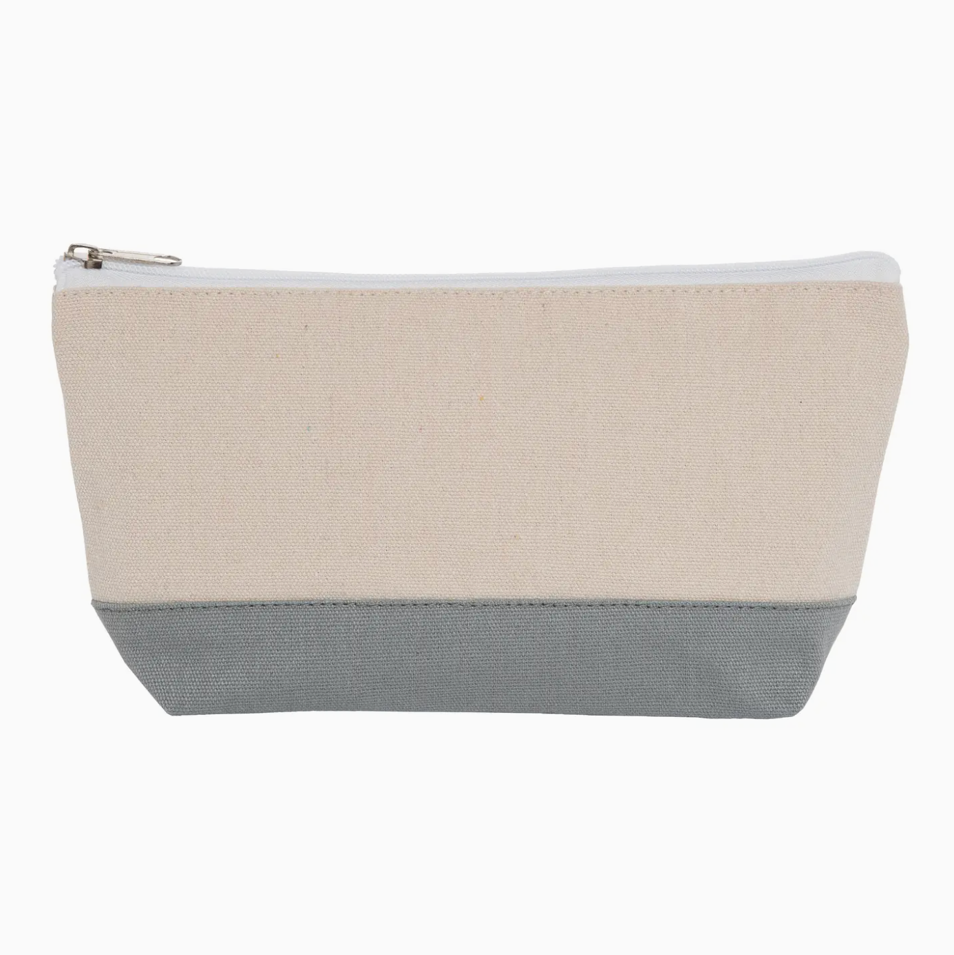 Ever Ellis Canvas Colorblock Cosmetic Bag - Gray