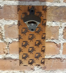 LeRoy Woodworks Magnetic Bottle Opener - Crabs