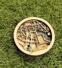LeRoy Woodworks Baltimore Map 3D Magnet