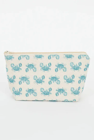 Designs by E.A.H. Crab Canvas Pouch