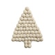 Mud Pie WHITE TREE FELTED POM TRIVET