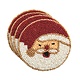 Mud Pie Santa Beaded Coaster Set