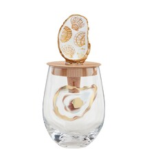 Mud Pie Single Oyster Wine Glass Set