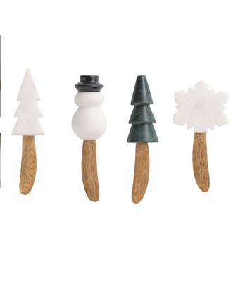 Mud Pie Christmas Marble Spreader
