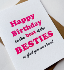 Steel Petal Press Bestie Birthday Card