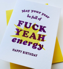 Steel Petal Press Fuck Yeah Birthday Card