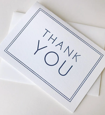 Steel Petal Press Thank You Navy Frame Card