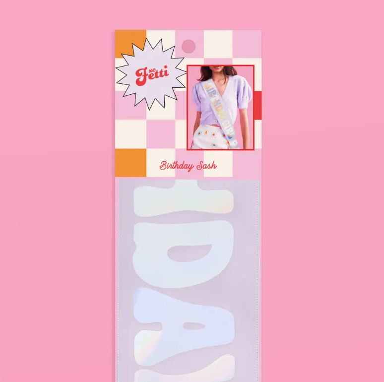 xo, Fetti Birthday Girl Lavender Sash