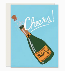 Slightly Stationery Champagne Cheers Card