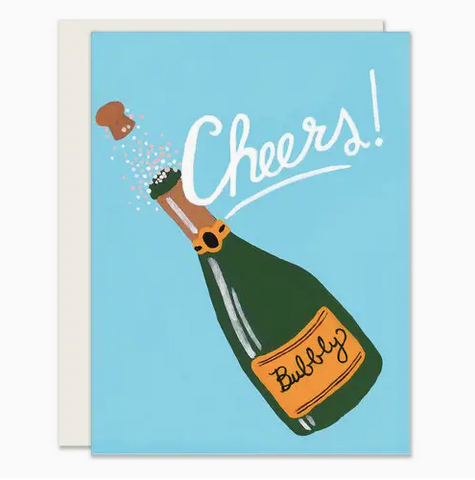 Slightly Stationery Champagne Cheers Card