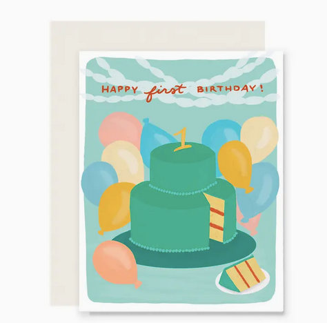 Slightly Stationery Happy 1st Birthday Card
