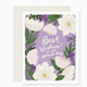 Slightly Stationery Floral Best Wishes Wedding Card
