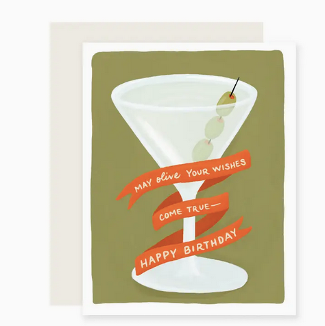Slightly Stationery Olive Your Wishes Birthday Card
