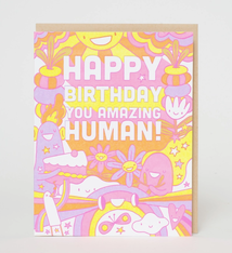 Egg Press Happy Birthday Amazing Human Card