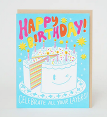 Egg Press Cake Layers Birthday Card