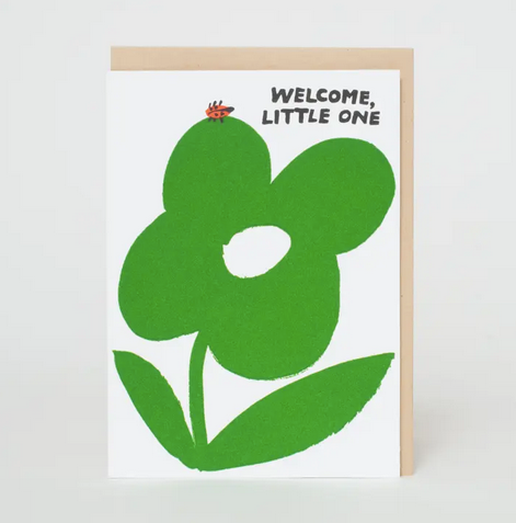 Egg Press Welcome Little One Ladybug Card