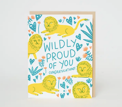 Egg Press Wildly Proud Lions Congrats Card