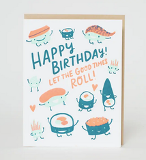 Egg Press Sushi Roll Birthday Card