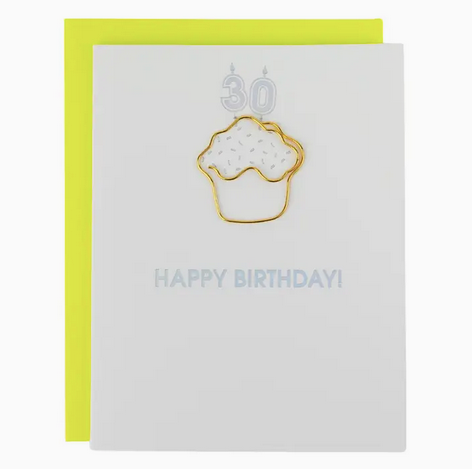 Chez Gagne Happy Birthday Candles 30 Paperclip Card