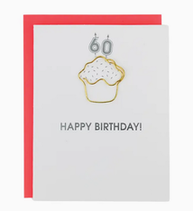 Chez Gagne Happy Birthday Candles 60 Paperclip Card