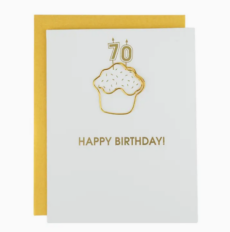 Chez Gagne Happy Birthday Candles 70 Paperclip Card