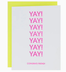Chez Gagne Yay! Yay! Yay! Congrats Friend! Card