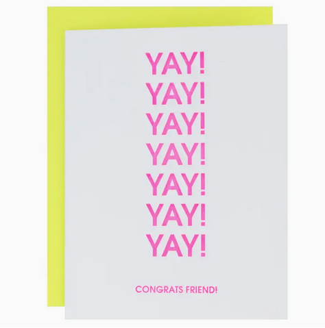 Chez Gagne Yay! Yay! Yay! Congrats Friend! Card