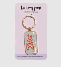 Brittany Paige Diet Soda Can Enamel Keychain
