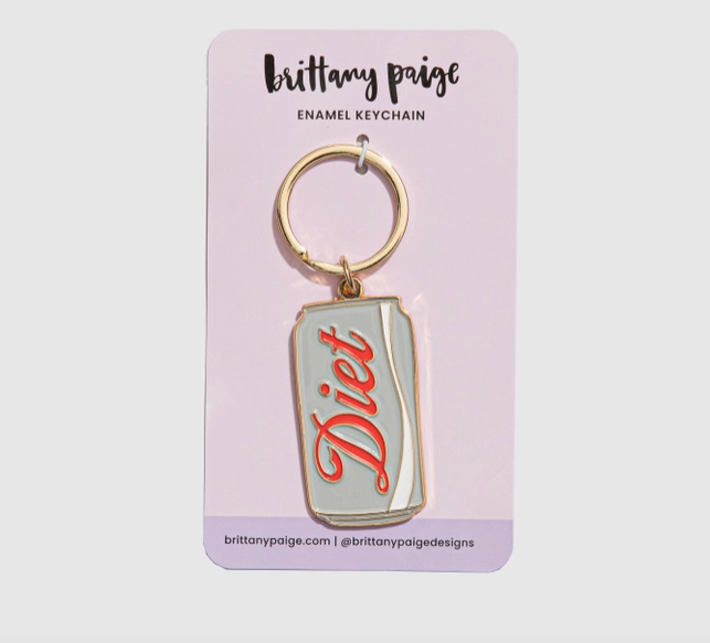 Brittany Paige Diet Soda Can Enamel Keychain