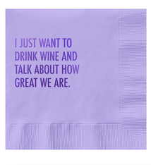 Pretty Alright Goods Wine & Great Cocktail Napkin
