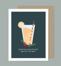 the letters mdn Making Maryland Spirits Bright Card