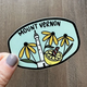 the letters mdn Mount Vernon Badge Sticker