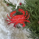 the letters mdn Merry Maryland Christmas Crab Double Sided Ornament