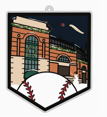 the letters mdn Camden Yards Orioles Double Sided Ornament