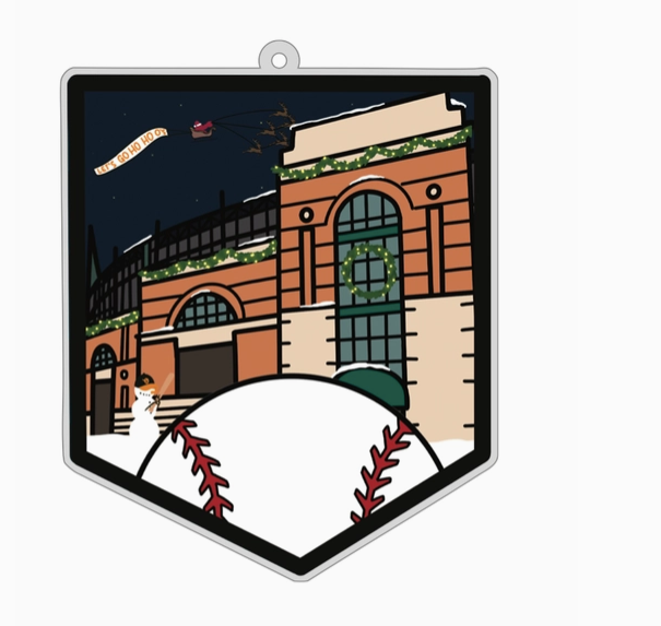 the letters mdn Camden Yards Orioles Double Sided Ornament