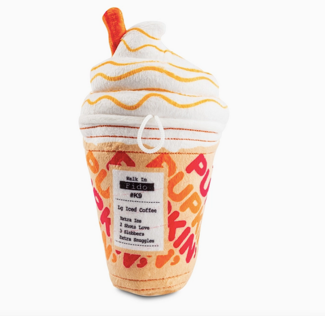 Haute Diggity Dog Pupkin' Donuts Iced Coffee Dog Toy