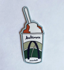 Made by Nilina Baltimore Snowball Sticker