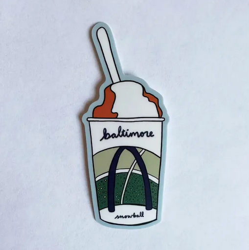 Made by Nilina Baltimore Snowball Sticker