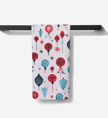 Geometry Embroidered Ornaments Tea Towel