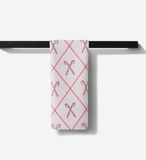 Geometry Festive Candy Canes Tea Towel